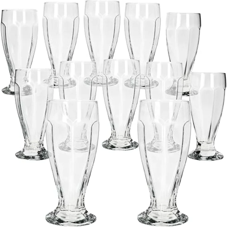 MamboCat Eisschale 12x LONDON Eisbecher mit Fuß 350ml klar hohe Eiskaffeebecher Shake, Glas – Bild 2