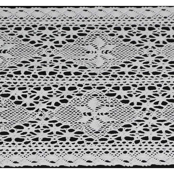 Tischläufer "Gehäkelt" in weiß, 40x140 cm, Mitteldecke in offwhite – Bild 3