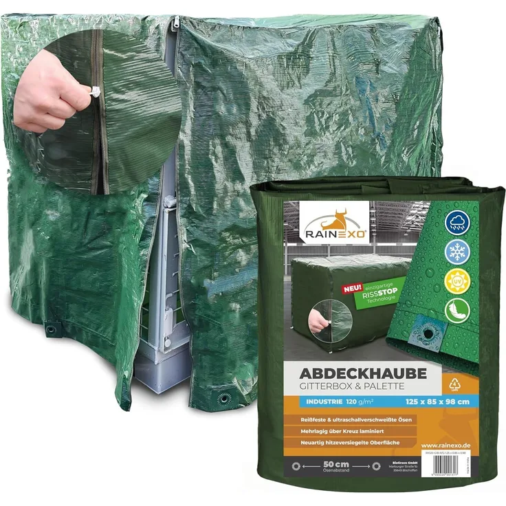 Abdeckhaube - Gitterbox, Grün