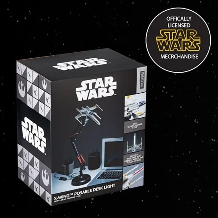 Paladone Star Wars X Wing Posable Desk Light, 15cm (5. 9") Wide Replica Ship with LED Lighting, Powered by Included USB Cable – Bild 6
