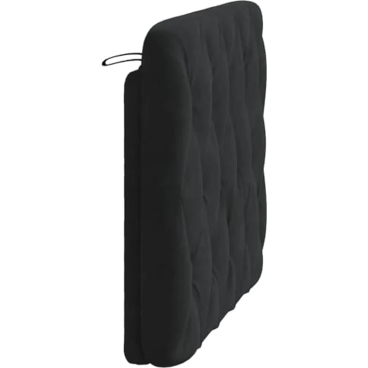 vidaXL Bett Kopfteil-Kissen Schwarz 100 cm Samt (1-tlg) – Bild 7