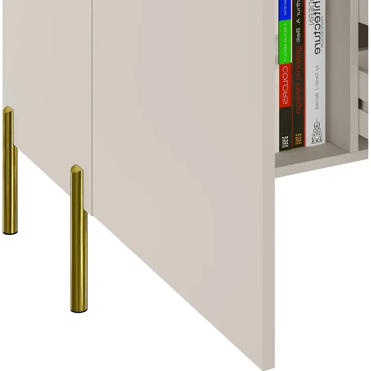 Vente-unique - VUKIA Kommode Holz, Platte Beige - B 39,6 cm x H 91 cm x L 137,6 cm – Bild 4