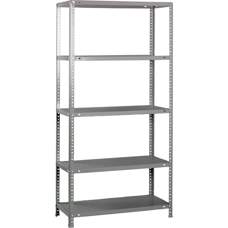 Simonrack Schwerlastregal, Lagerregal, 180 x 80 x 50 Metallregal, Kellerregal, Biegestelle 100 kg, 5 Fachböden, Grau - Comfort – Bild 1