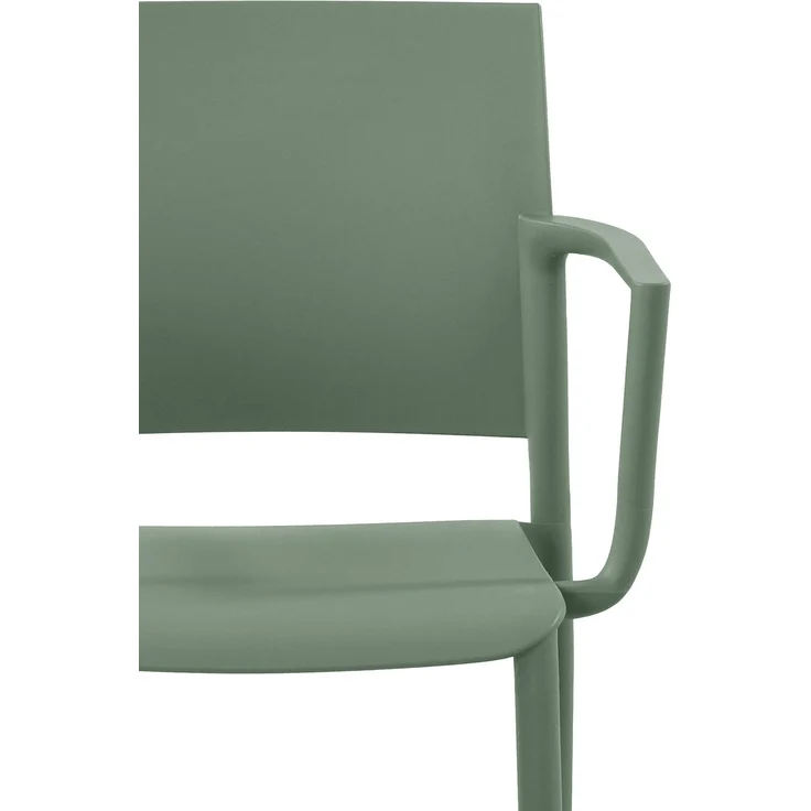 CLP Gartenstuhl wetterfest Valtor UV-beständig mit Armlehnen belastbar bis 150 kg,oliv – Bild 7