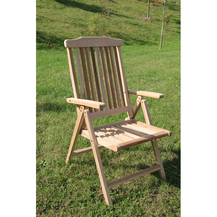 2x Teak Klappsessel Natur Klappstuhl Gartenstuhl Holzstuhl Gartensessel Campingstuhl – Bild 1