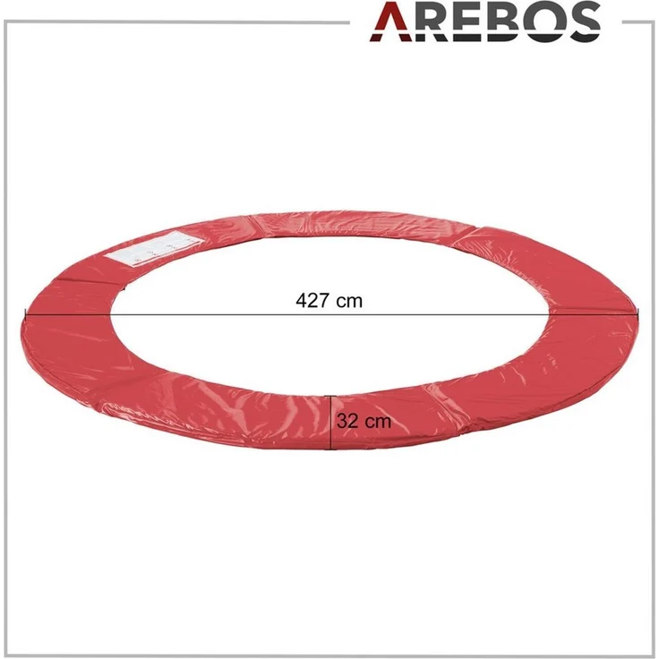 Arebos Trampolin-Randabdeckung Federschutz Ø427 cm, Randschutz, PVC und PE, Reißfest, Wetterfest, UV-resistente und wasserbeständige – Bild 4
