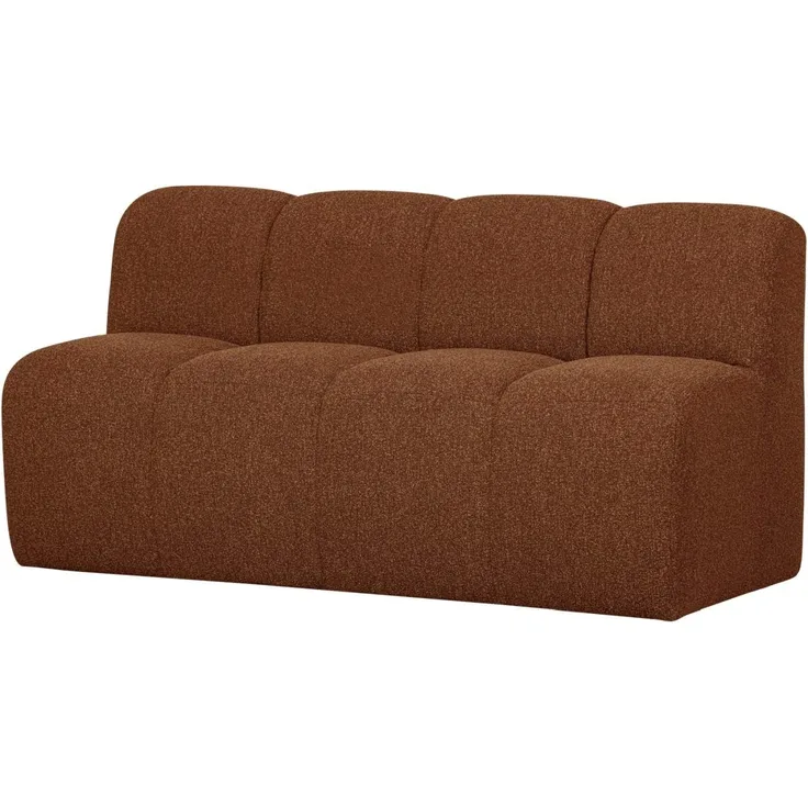 Bank Mojo mit Rückenlehne Boucle 160 cm, Rostbraun