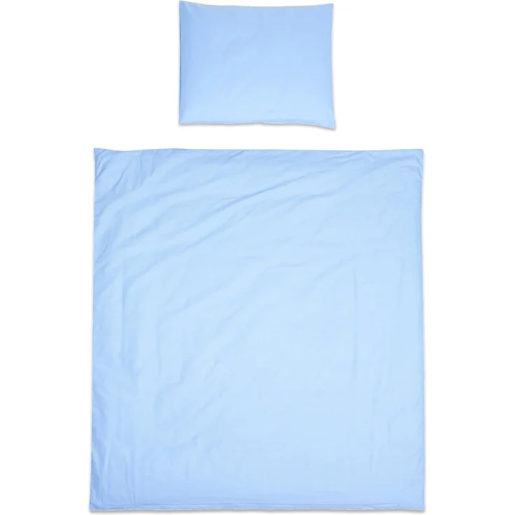 2-teiliges Baby Kinder Bettbezug 80x70 cm mit Kopfkissenbezug - Blau
