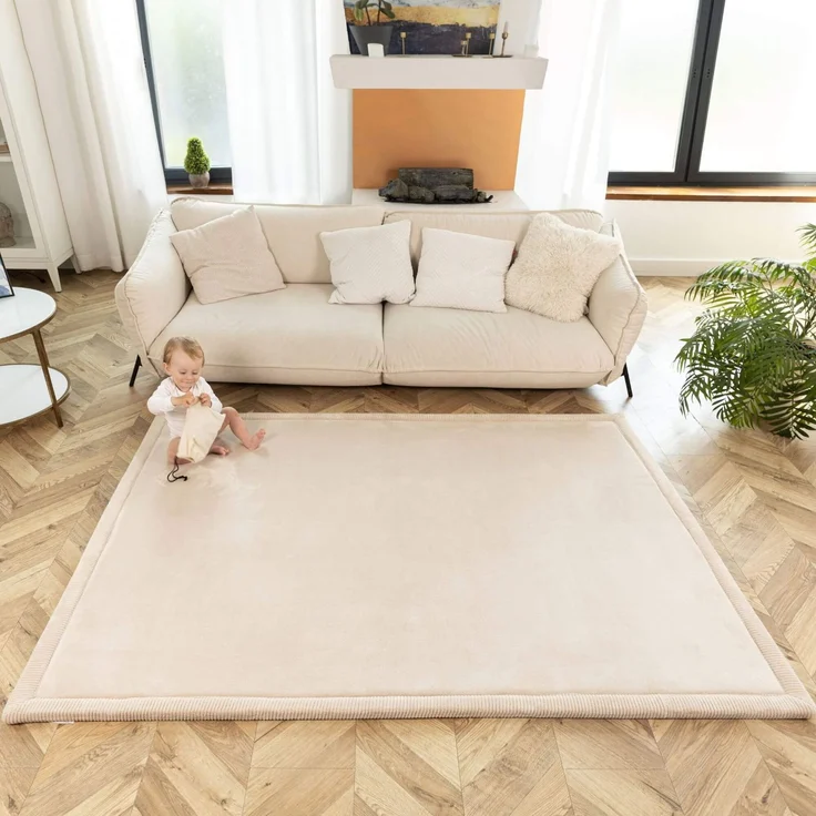 Hakuna Matte Wolkenweicher Kinderteppich | Beige 200x150x2,5cm – Bild 2