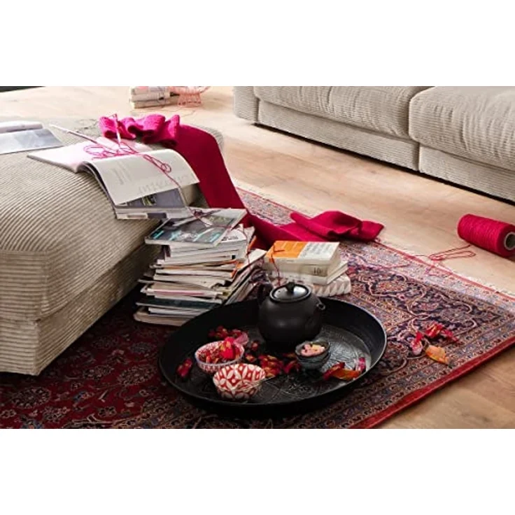 KAWOLA Hocker MADELINE, Big Hocker Polsterhocker Cord verschiedene Farben – Bild 6