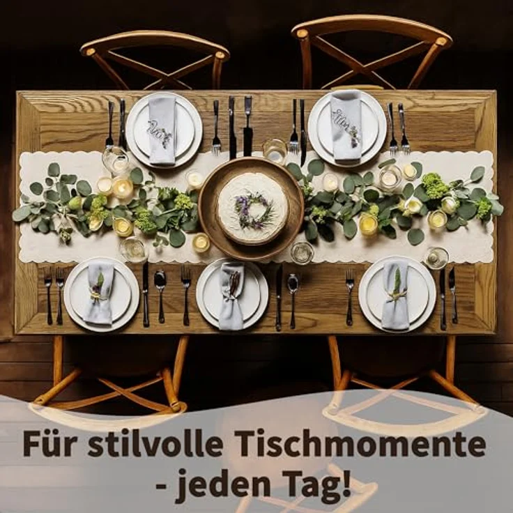 matches21 HOME & HOBBY Tischdecke Tischdecke 90x90 cm in Gelb für Esstisch & Küche (1-tlg), Waschbares Tischtuch mit gewelltem Rand – Bild 9
