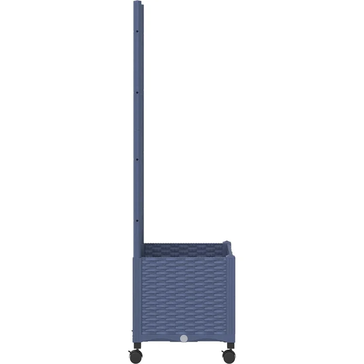 vidaXL Pflanzkübel mit Spalier und Rädern Blaugrau 40 x 40 x 146 cm PP 3422921 – Bild 4