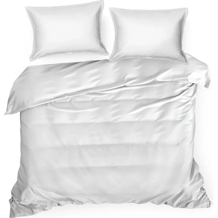 Eurofirany Bettwäsche Bettwäsche-Set aus Baumwollsatin mit Spitze, 100% Baumwolle, Hochwertige Bettwäschegarnitur Retro Stil 3 TLG Doppelbett – Bild 1