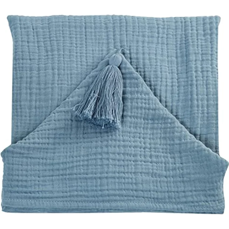 SEI Design Kapuzenhandtuch BIO Baby-Badeponcho 75x100 cm, Musselin (1-St), Musselin 4-lagig - 100% BIO Baumwolle – Bild 7