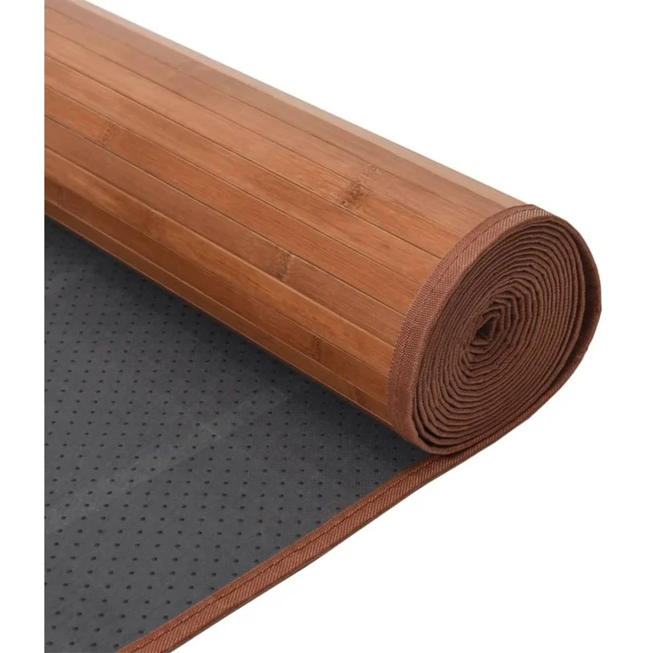 vidaXL Teppich Rechteckig Braun 100x300 cm Bambus 376950 – Bild 5