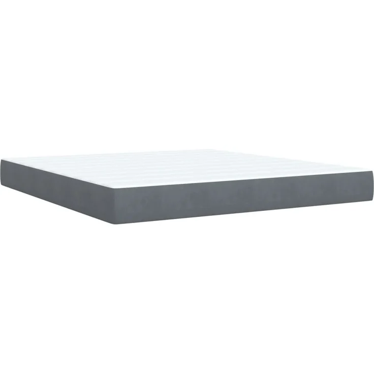 vidaXL Boxspringbett mit Matratze Dunkelgrau 180x200 cm Samt 3288673 – Bild 12