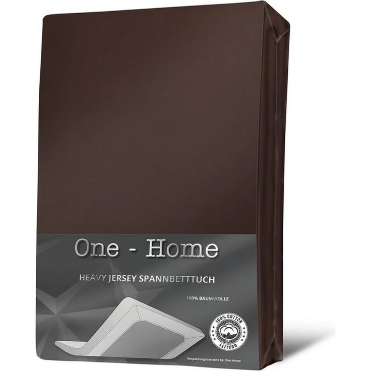One Home Spannbettlaken Heavy jersey, Gummizug: rundum, für Topper, erhöhtes Flächengewicht – Bild 4