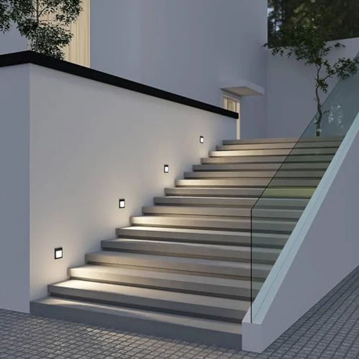 Arcchio Zamo LED Wandleuchte außen, Modern in Schwarz, 1-flammig, Aluminium, IP65, energiesparend für Terrasse, Balkon und Außenbereich – Bild 3