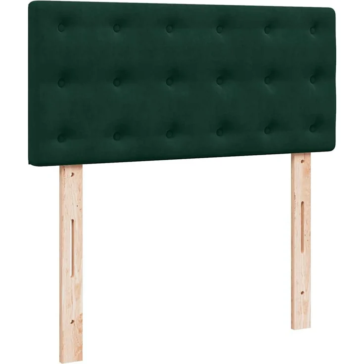 vidaXL Boxspringbett mit Matratze und LED-Beleuchtung, Samt dunkelgrün, 80x200 cm – Bild 12