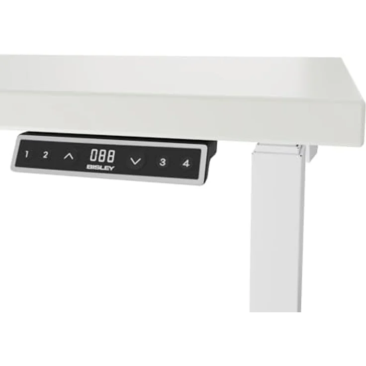 Höhenverstellbarer Schreibtisch E-WonderTech, EWT1808005, Platte 005 weiß, Gestell 333 schwarz, H 630-1280 x B 1800 x T 800 – Bild 4