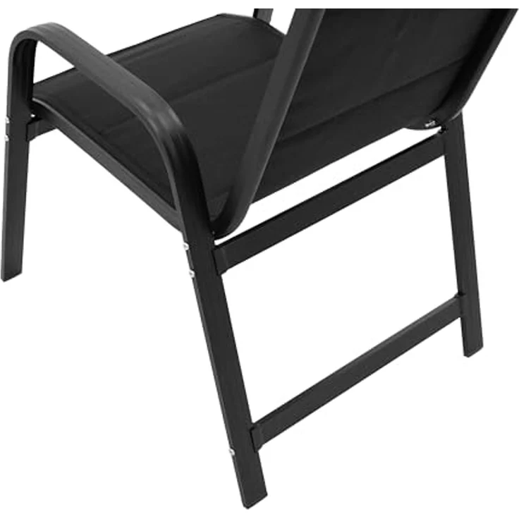 DEGAMO CESANO Garten-Stapelsessel, Alu + Kunstgewebe, anthrazit/schwarz, 56cm 2-er Set – Bild 7