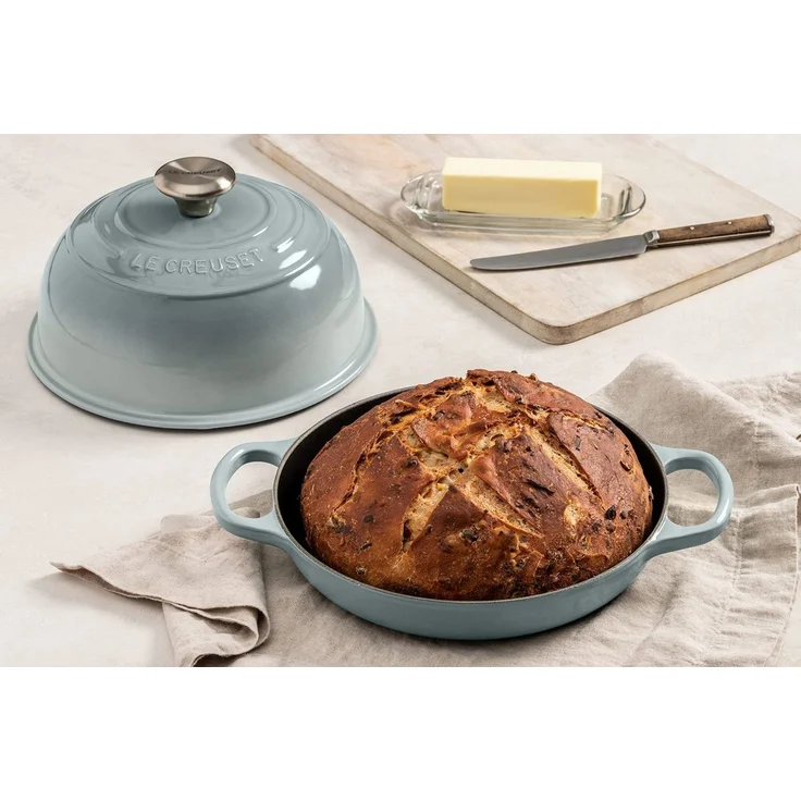 LE CREUSET Bräter Signature Brot Bräter 24cm, Gusseisen, Rund, Ø 23,9 cm, 3,5 l, 4,84 kg, Sea Salt, 21301247170430 – Bild 3