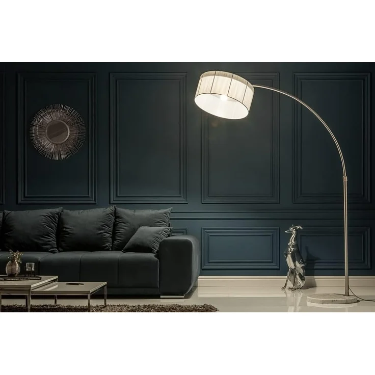 riess-ambiente Bogenlampe EXTENSO 230cm weiß, ohne Leuchtmittel, Wohnzimmer · Metall · verstellbar · Modern Design – Bild 4