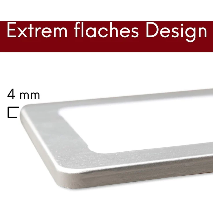kalb LED Unterbauleuchte Silber 5W - sehr flache Küchenleuchte mit Touch-Dimmfunktion, 2er Set warmweiß, warmweiss – Bild 2