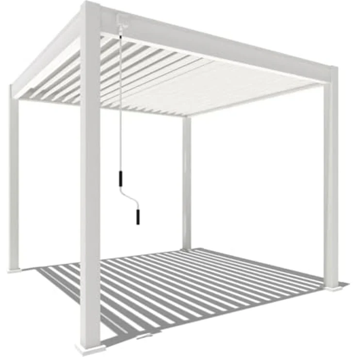 Weide Classic | Aluminium Pavillon | 3x3 M | Lamellendach weiß | Pergola freistehend – Bild 1