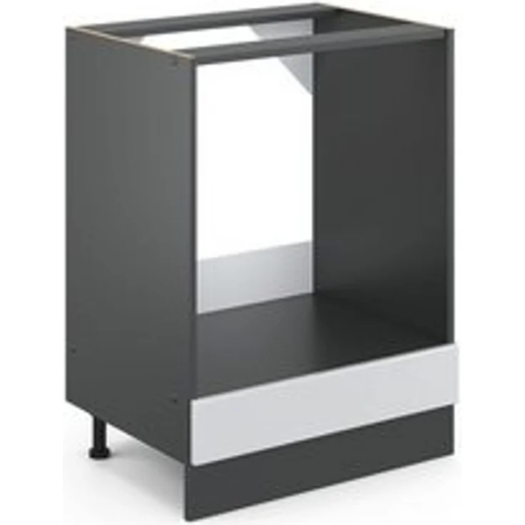 Herdumbauschrank R-Line Weiß Landhaus 60 cm ohne Arbeitsplatte Vicco – Bild 6