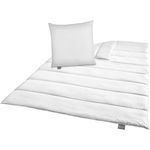 Traumnacht Green Bettenset - Ganzjahresbettdecke 135x200 cm + Kopfkissen 80x80 cm, nachhaltiges mit Bezug aus Microfaser, produziert nach deutschem Qualitätsstandard