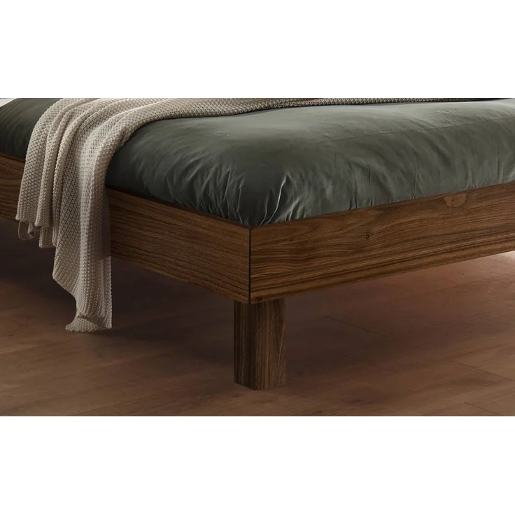 Hasena Massivholzbett Rapallo Nussbaum geölt ohne Kopfteil 160x210 cm, Fußhöhe 20 cm – Trento – Bild 4