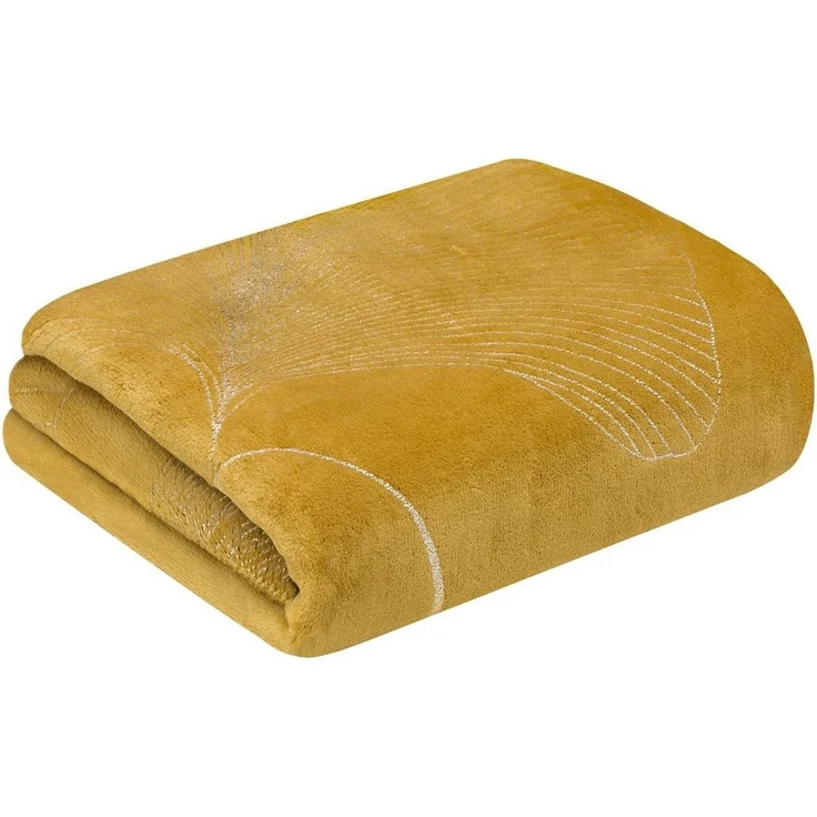 Decke Mikorfaser GINKO1 150x200 cm honig – Bild 1