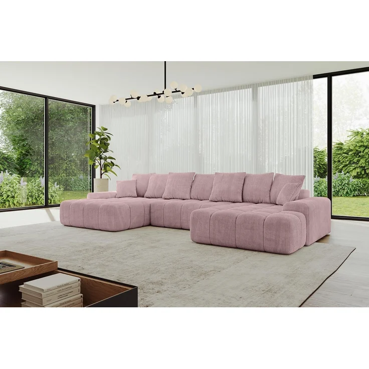 ALTDECOR Wohnlandschaft ENSI-U, Sofa Praktische Bequeme Funktionsecke Couch L-Form Eckcouch, Corner Sofa L-Form Vielseitige Sofa Wohnlandschaft Wohnzimmer – Bild 4