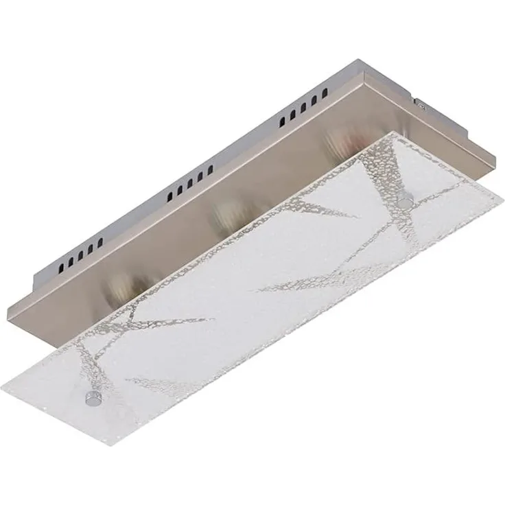 LED Wandleuchte, Metall Glas, satiniert, 15W 1200lm, L 38cm