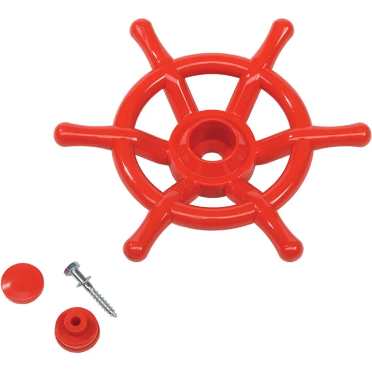 Steuerrad Schiff rot