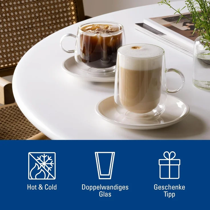 Villeroy & Boch Artesano H&C Cappuccino-Gläser 250 ml 2er Set – Bild 5