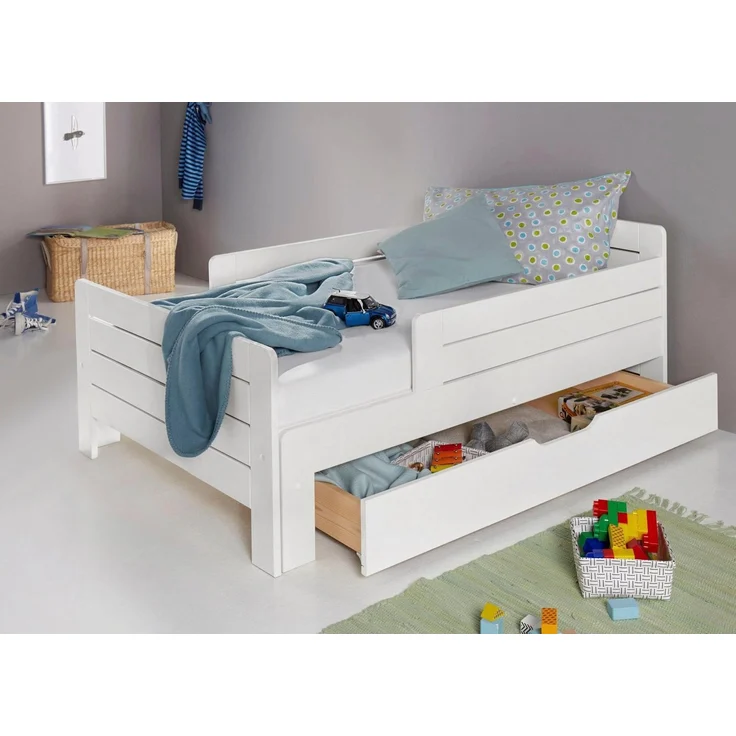 Lüttenhütt Funktionsbett "LOTTE " Bestseller! Kinderbett mit Rausfallschutz, Schublade optional, Mitwachsend, FSC® zertifiziertes Massivholz – Bild 5