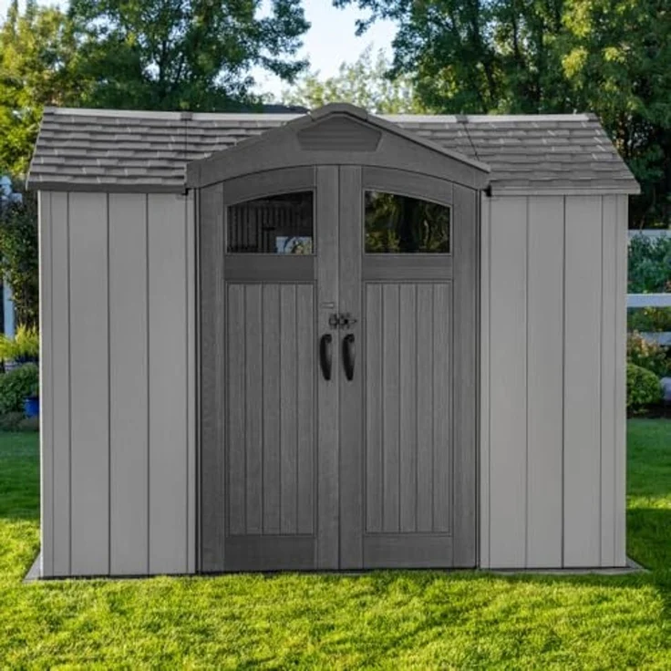 Lifetime Ohio | Kunststoff Gerätehaus mit Boden | Grau | 3x2 m – Bild 3