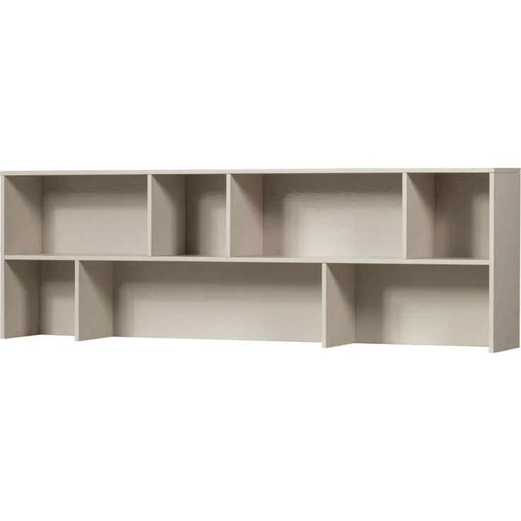 Aufsatzschrank New Gravure aus Kiefernholz, skandinavischer Stil, hellgrau Dust, 200 cm breit – Bild 1