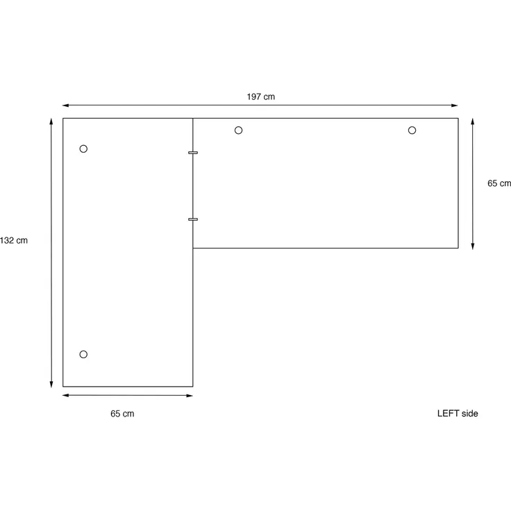 SyberDesk Gaming Pro Eckschreibtisch 197 x 132 cm – großer Computertisch, Eckschreibtisch, Schreibtisch für Büro & Gaming (links, weiß) – Bild 6