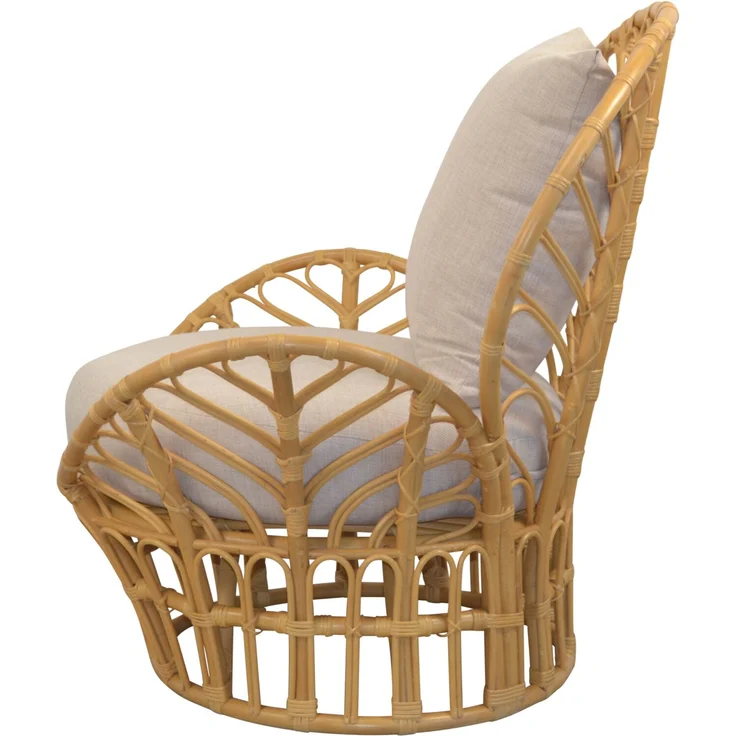 Relax-Rattansessel "Fiona" handgearbeitet mit Kissenauflagen – Bild 4