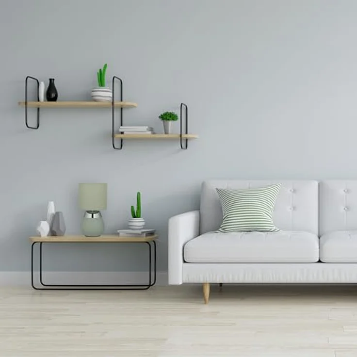 Relaxdays Tischlampe, Nachttischlampe mit Metallfuß und Stoffschirm, E14, HxD: 32 x 18 cm, grün/silber – Bild 5