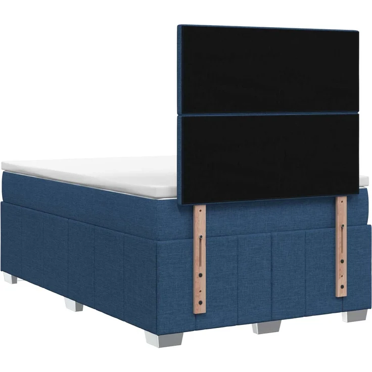 vidaXL Boxspringbett mit Matratze mit Kopfteil Blau 120 x 200 cm Stoff 3454119 – Bild 8