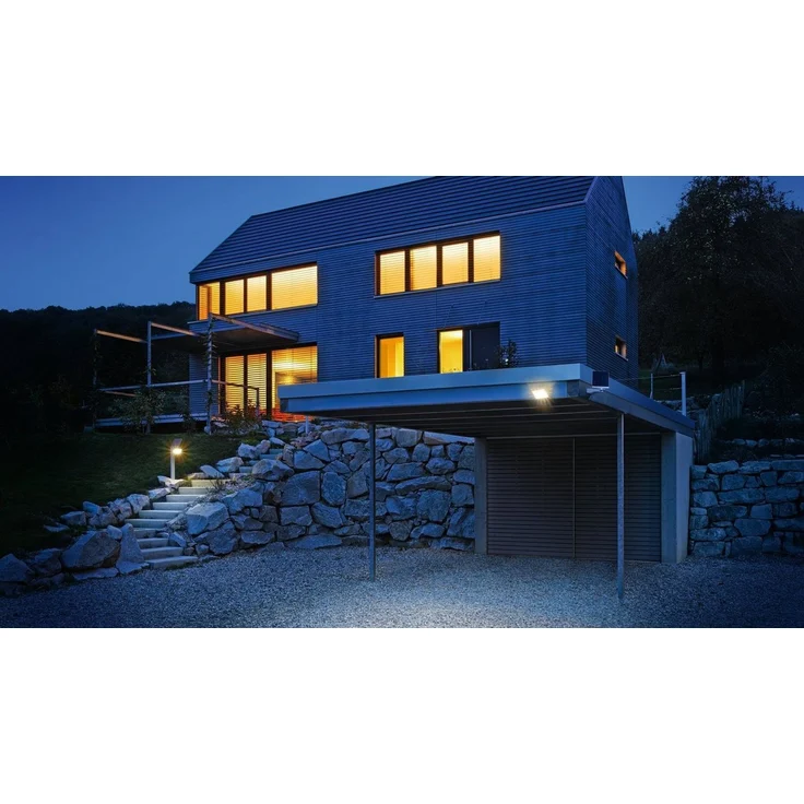 LED-Solarleuchte XSolar L-S silber, 140° Bewegungsmelder, 8 m Reichweite, Außenwandleuchte für Garten, Terrasse – Bild 2