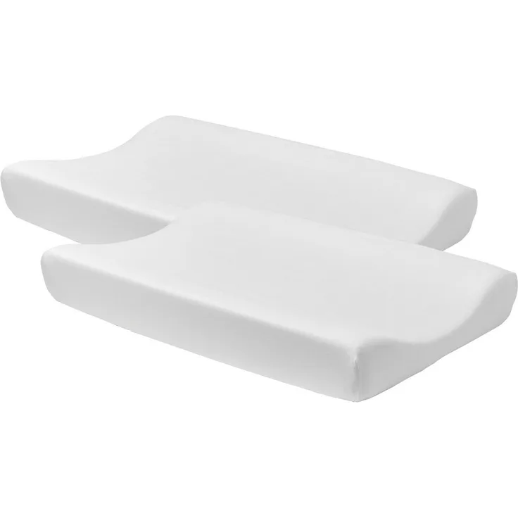 Meyco Baby Wickelauflagenbezug Uni White (2-tlg), 50x70 cm