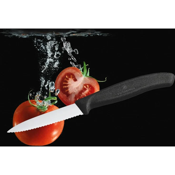 Victorinox Gemüsemesser SwissClassic Mittelspitz Well. 8 cm schwarz – Bild 6