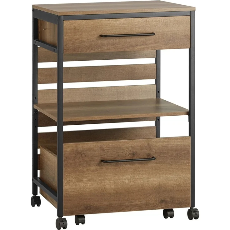 SoBuy FKW118-PF Küchenwagen, Spanplatte, Melamin, Braun, 60 x 90 x 45 cm – Bild 1