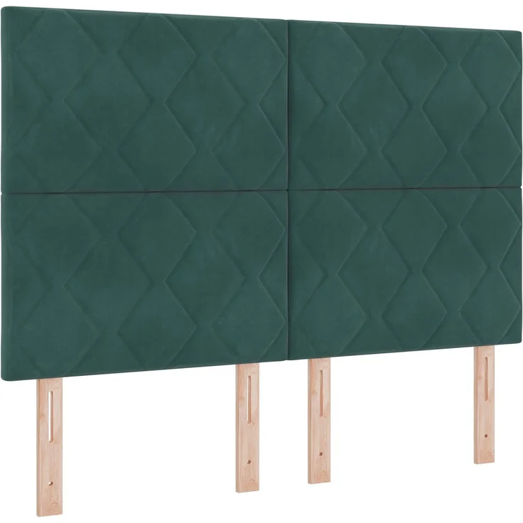 vidaXL Aufbewahrungsbett mit Matratze Dunkelgrün 140 x 200 cm Samt 3459756 – Bild 4