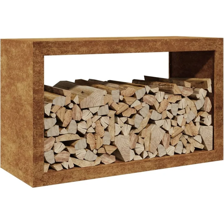 vidaXL Brennholzregal 100x40x60 cm Wetterfester Stahl 850988 – Bild 2